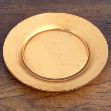 FASTFOOD Gilt Premiere Gilded Dinner Plates, Silver - Set of 4 FA2644127